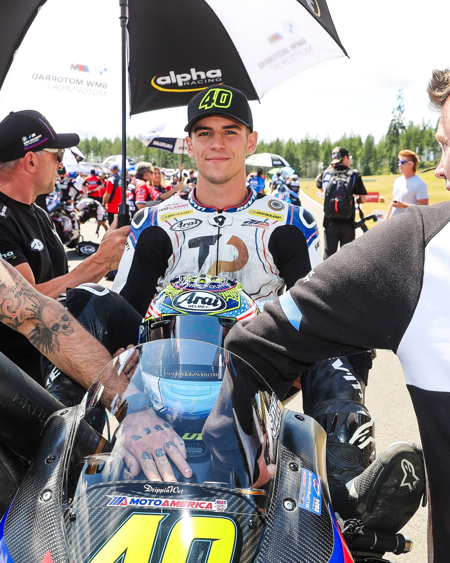 Sportbike exhaust setup at Top Pro