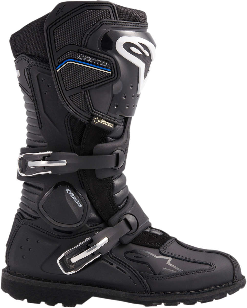 Close-up of track-grade gloves and racing boots