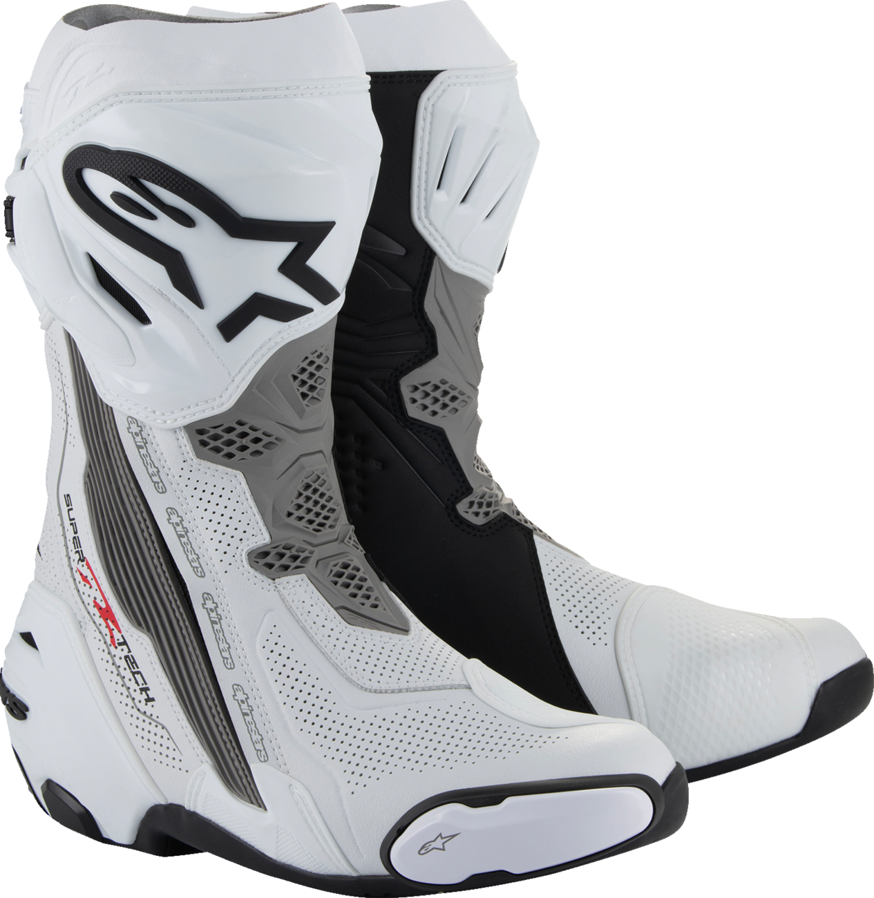 Alpinestars Supertech R Vented Boots – White/Grey/Black – Top Pro