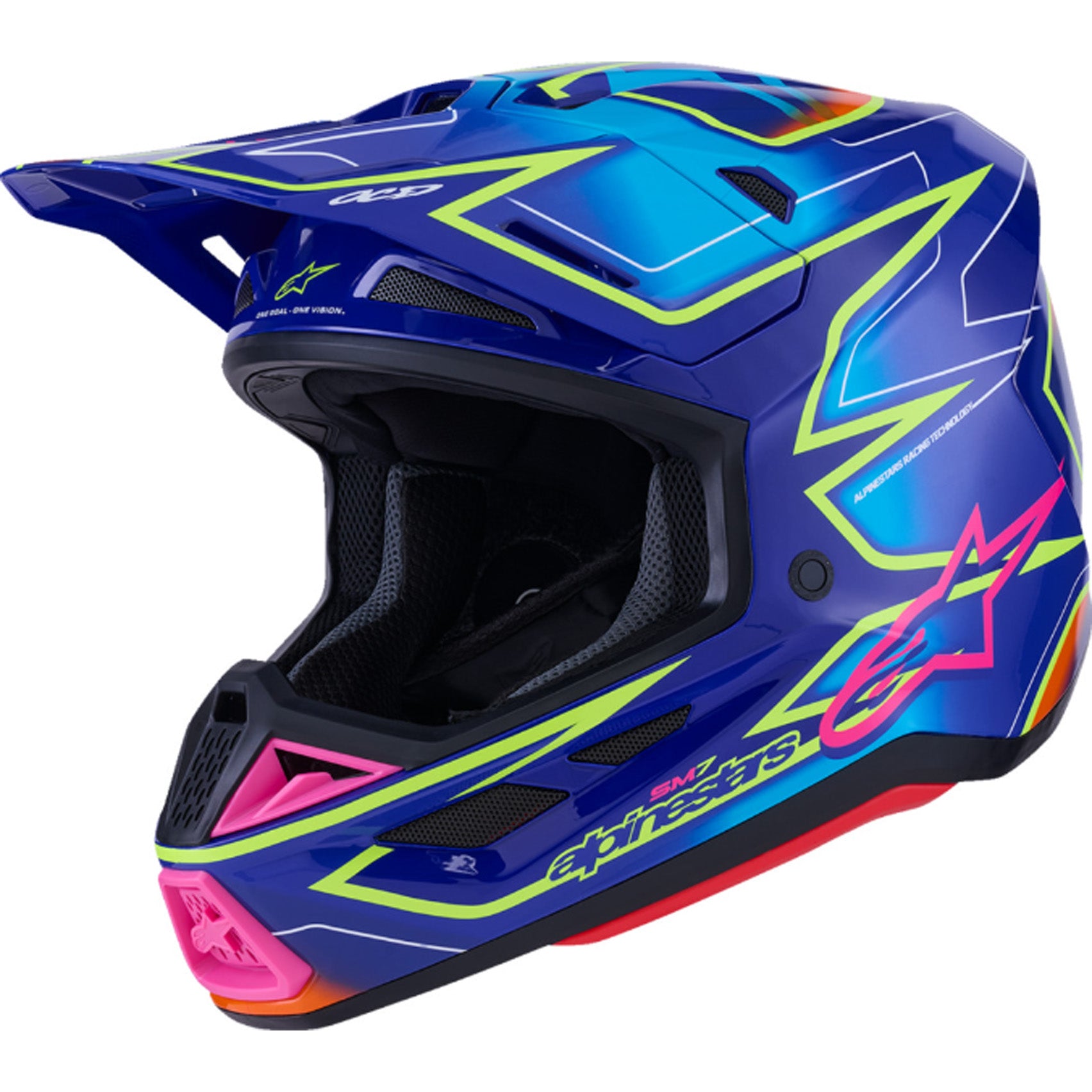 blue and pink motorcycle helmet Warrior 999 HNJ with Horns & Visor generation premium sport WOW DRAGON PINK BLUE SIZE