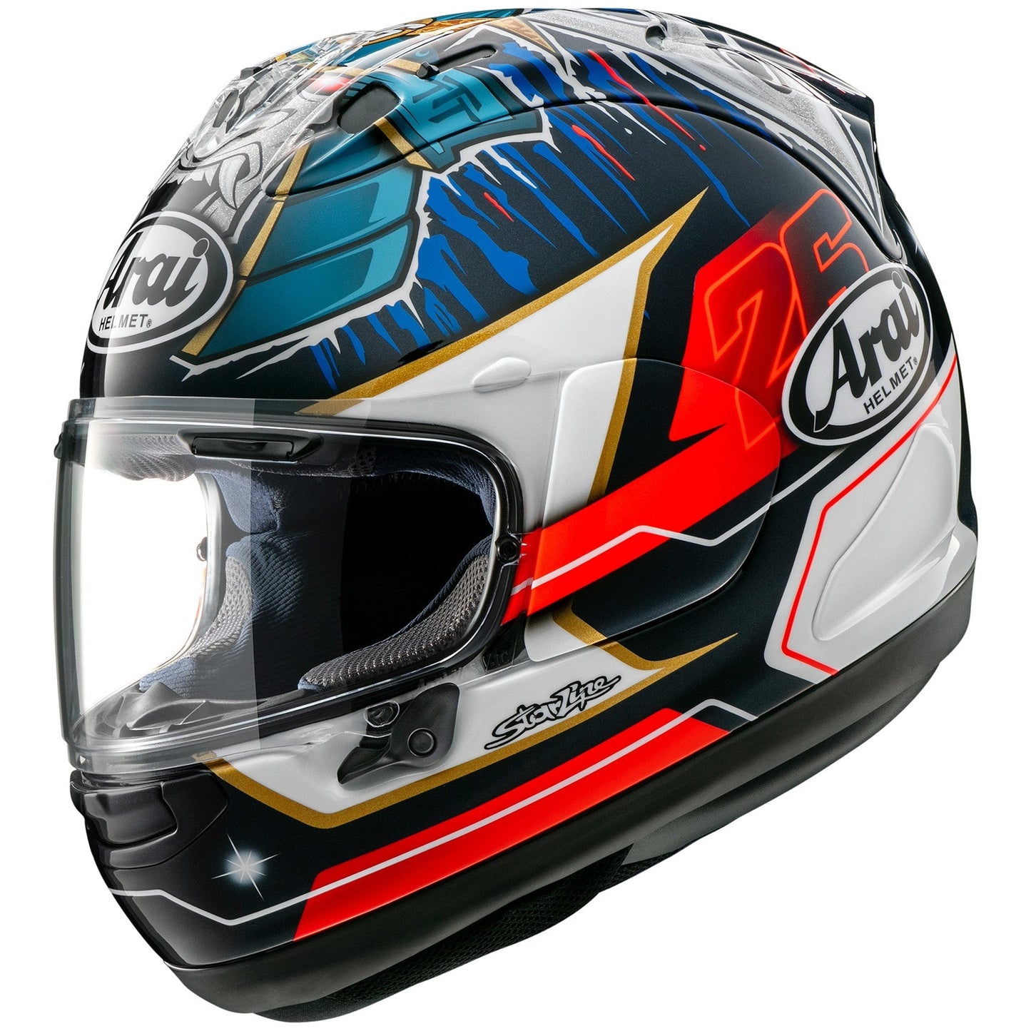 Rider trying on a high-performance AGV helmet at Top Pro Motorsports store in Coral Springs for a track-ready fit