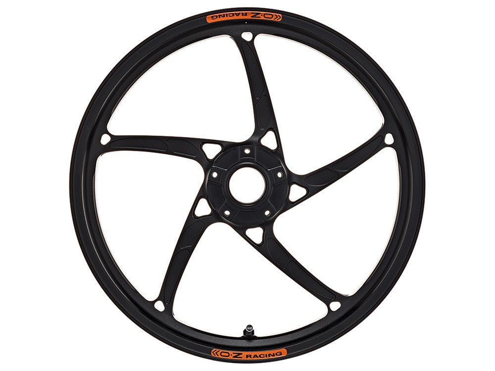 OZ Racing PIEGA R Aluminum 5 Spoke Wheel Set - Matte Black - DUCATI V4 2025 Track Use Only