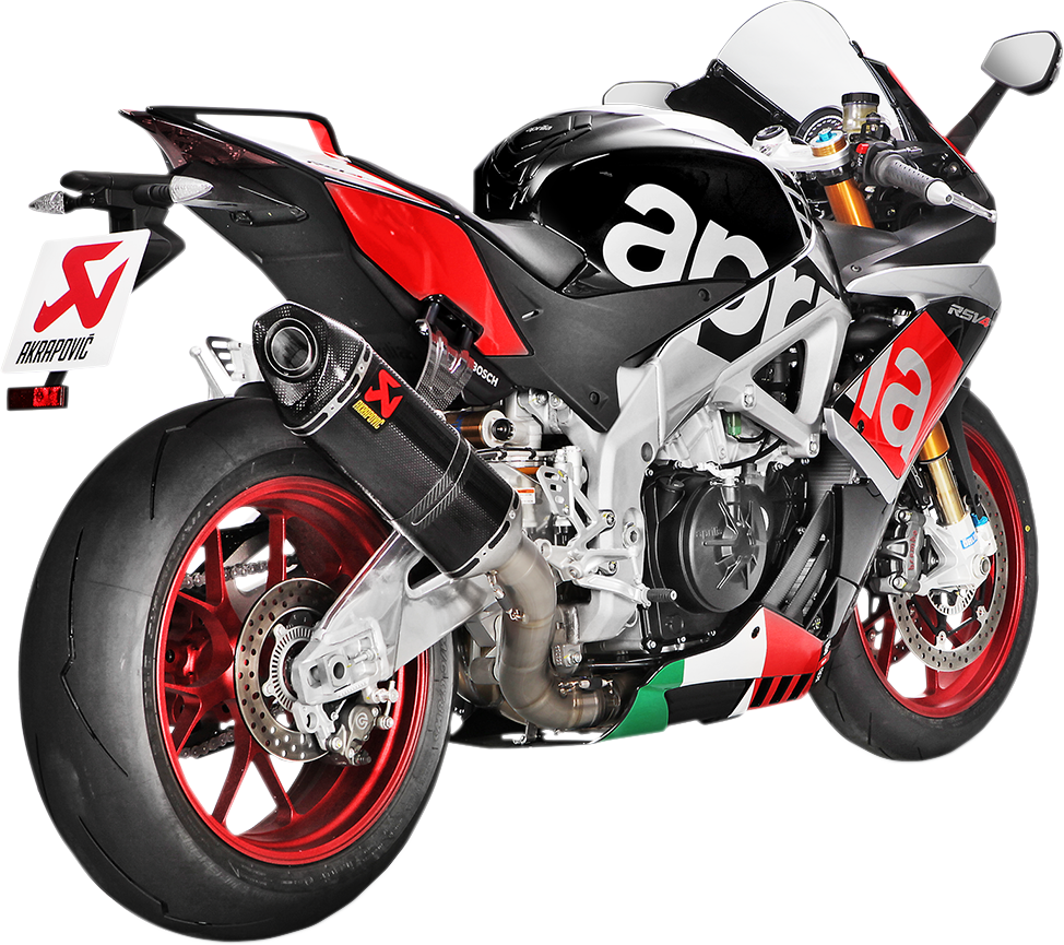 EVO Full Titanium Exhaust System with Carbon Fiber Muffler for Aprilia RSV4 (2015+)