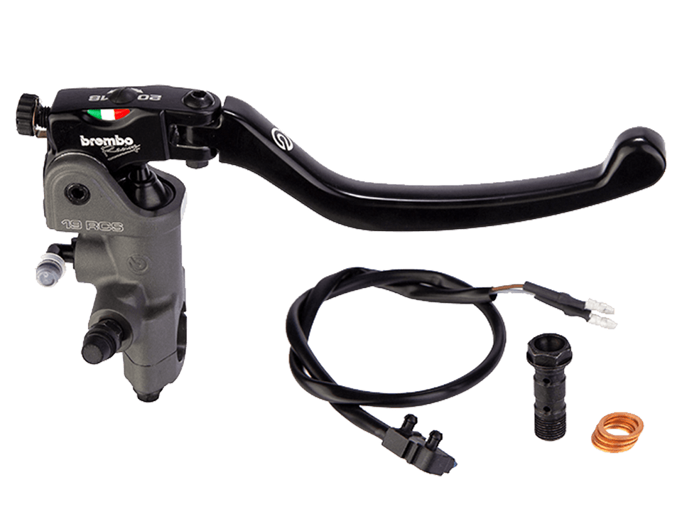 Brembo 19 RCS Brake Master Cylinder w/ Folding Lever (for 7/8