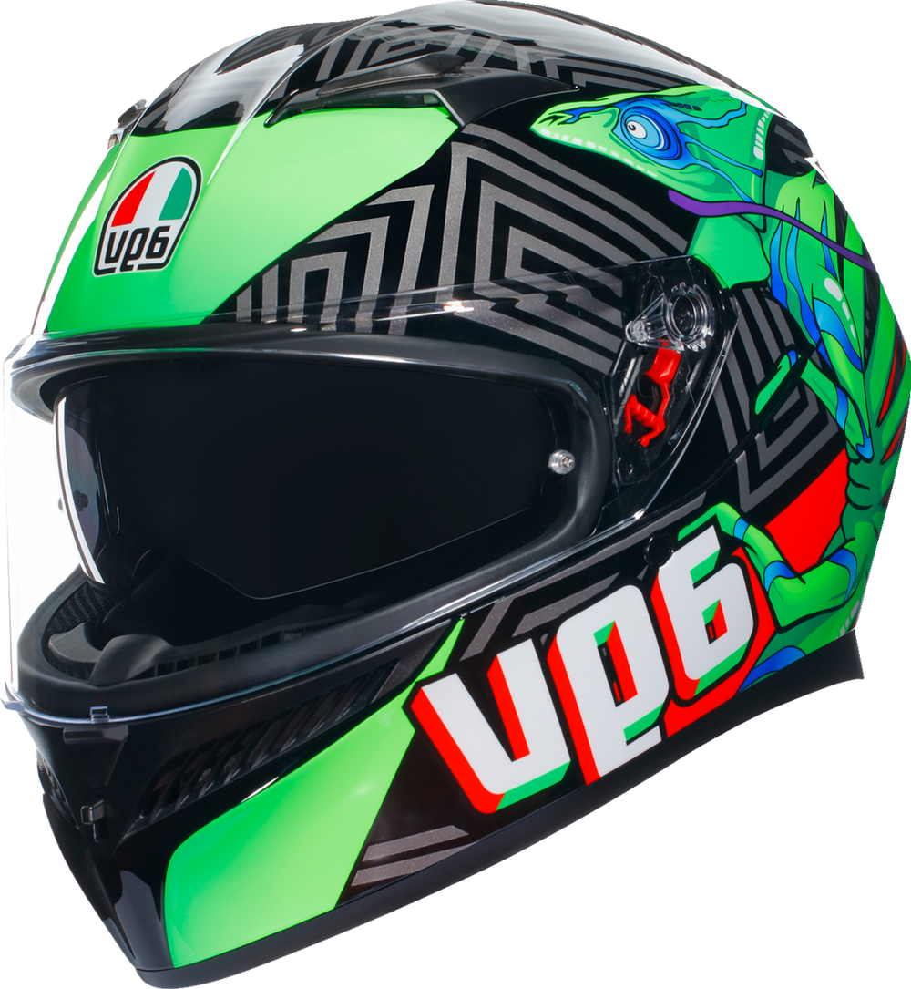 AGV K3 KAMLEON BLACK/RED/GREEN HELMET