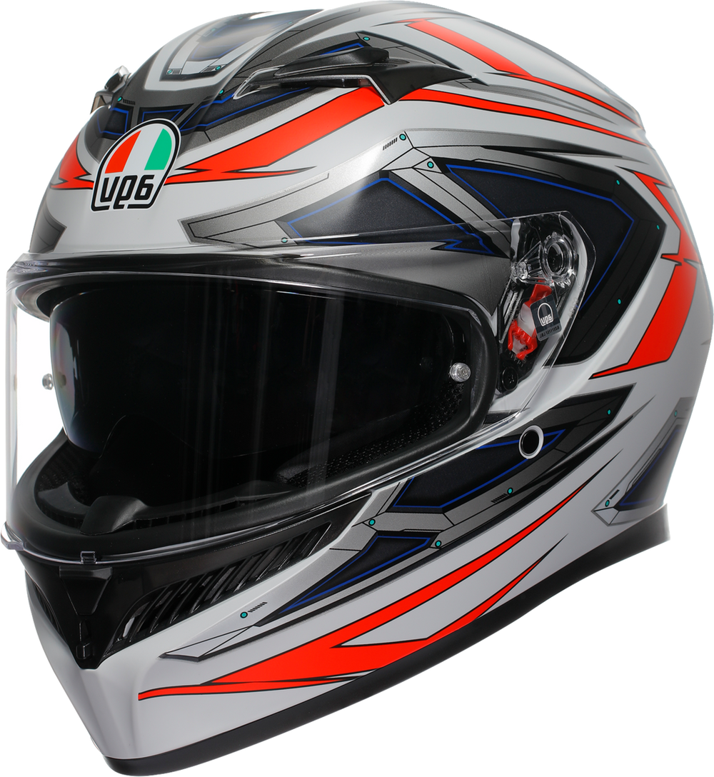 AGV K3 Space Helmet Matt White/Red Fluo