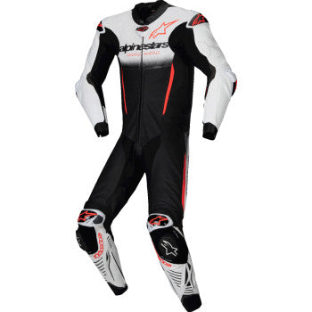 Leather Suit White/Black/Red