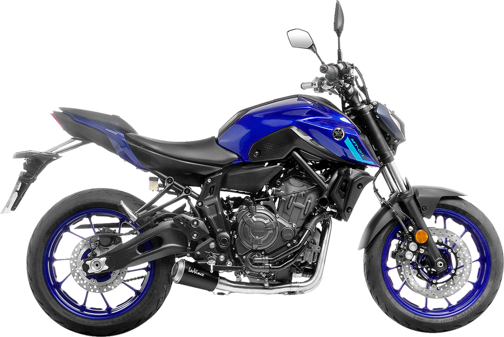 LeoVince LV-10 Black Stainless Slip-On Exhaust – Yamaha R7 / MT-07 / XSR700 | Stealth Power with Race-Inspired Performance