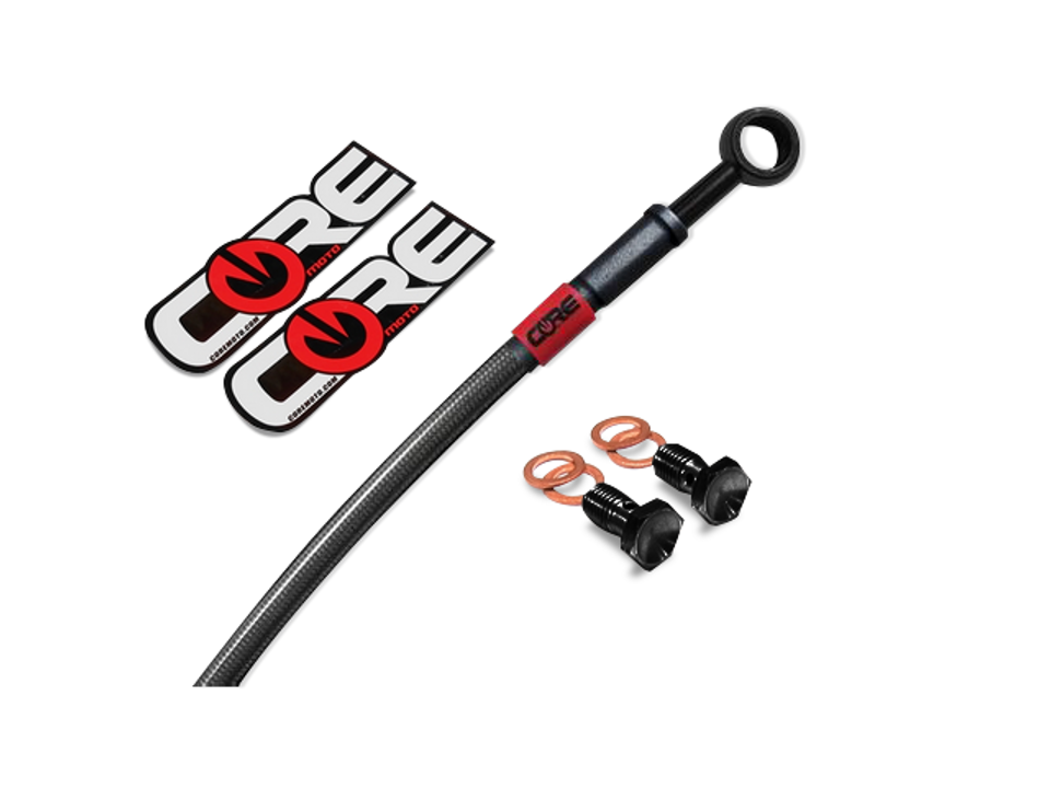 Core Moto Honda CBR 1000RR Front & Rear Brake Line Kit (3T Layout ABS Delete Race Only) (4 Lines) (17-19) Dark Smoke (translucent)