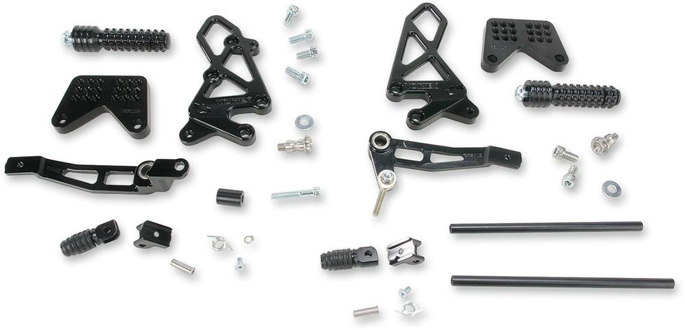 Rearsets V2 Black – Kawasaki ZX-10R Adjustable CNC Foot Controls
