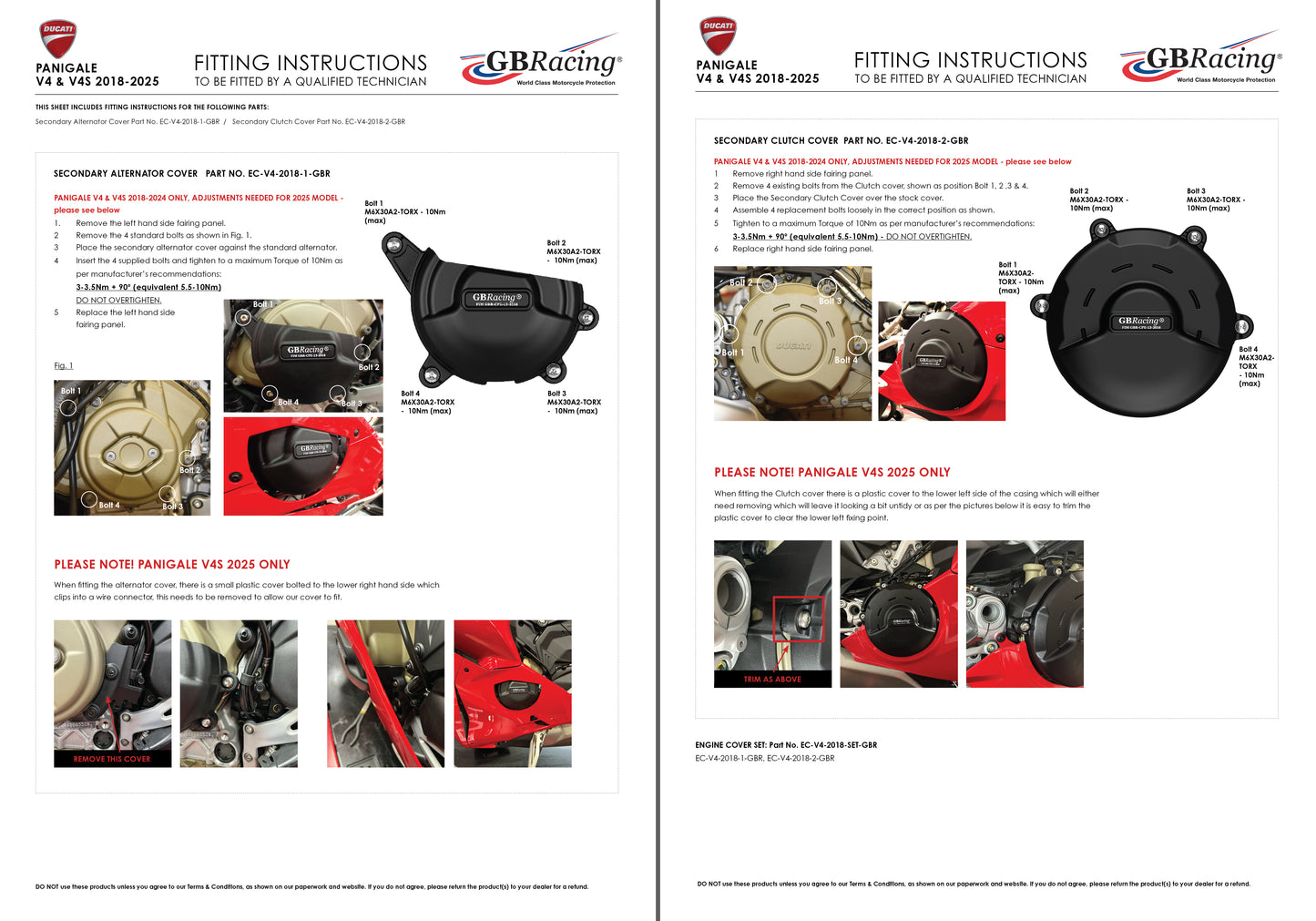 
                  
                    GB Racing Ducati Panigale V4/S Engine Cover Set (2025+)
                  
                