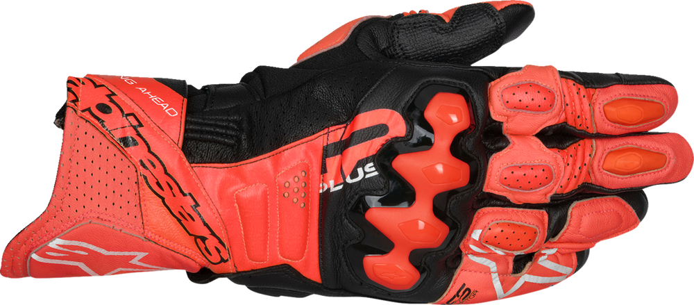 Alpinestars GP Plus R v3 Leather Gloves – Bright Red / Fluo Red