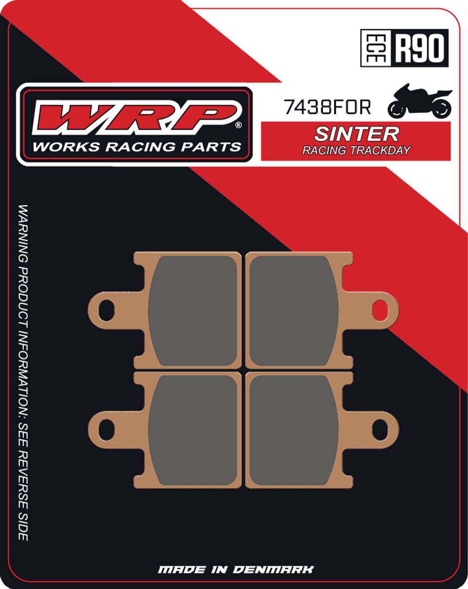 WRP Brake Pads Sinter Racing / Trackday 7438 F0R - Front (4/pc)-Kawasaki Ninja ZX-6R (2007-2012)