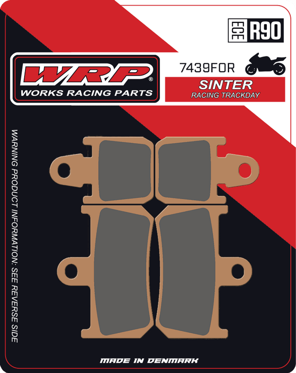 WRP Brake Pads Sinter Racing / Trackday 7439 F0R - Front (4/pc)- Yamaha YZF-R1 (4-pad/side/set) (2007-2014)