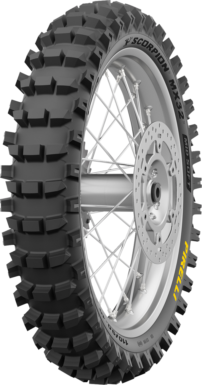Pirelli Scorpion MX32 Mid Soft Tire – 110/90-19 62M Rear