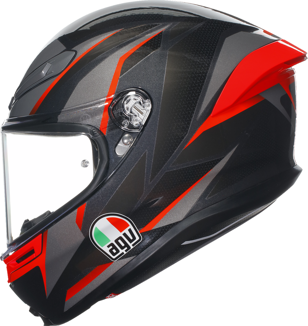 AGV K6S SLASHCUT BLACK/GREY/RED HELMET
