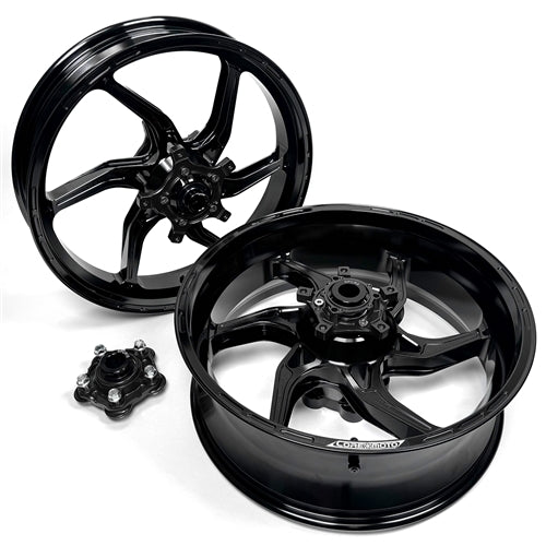 
                  
                    Gloss Black Apex-6 Aprilia RSV4 / Factory / Tuono 2013-2025 Forged Core Moto wheels
                  
                