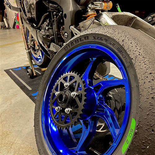 
                  
                    Gloss Blue Apex-6 Kawasaki ZX10 2016-2025 Forged Core Moto wheels
                  
                