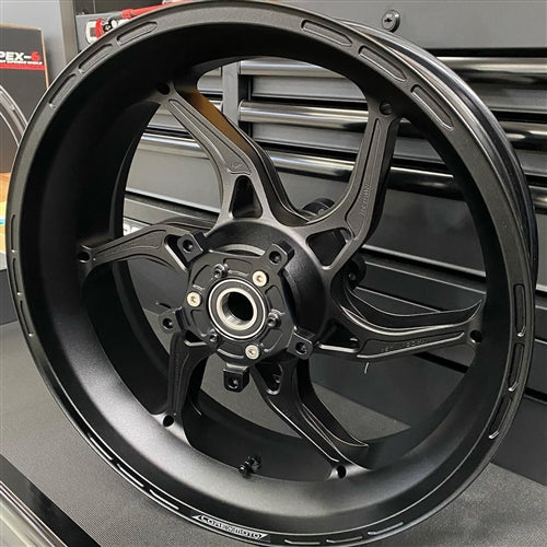 
                  
                    Satin Black Apex-6 Aprilia RSV4 / Factory / APRC / Tuono 2013-2025 Forged Core Moto wheels
                  
                