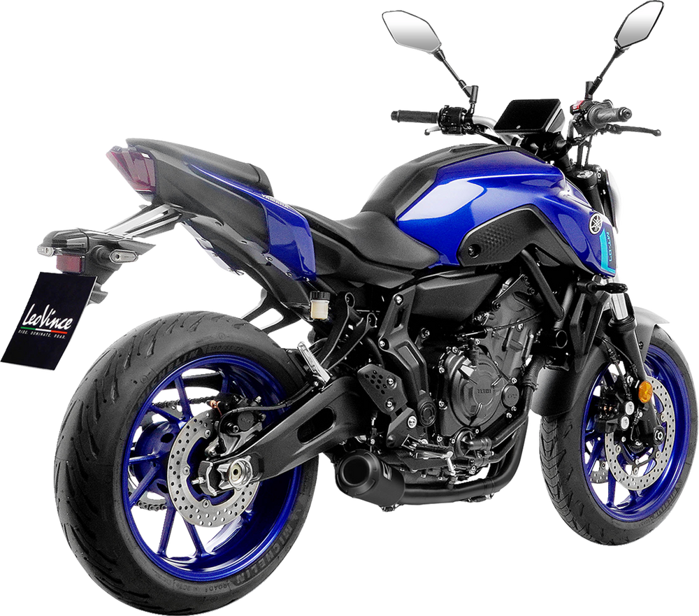 LeoVince LV-10 Full Black Slip-On Exhaust – Yamaha R7 / MT-07 / XSR700 | Stealth Look with Track-Ready Sound