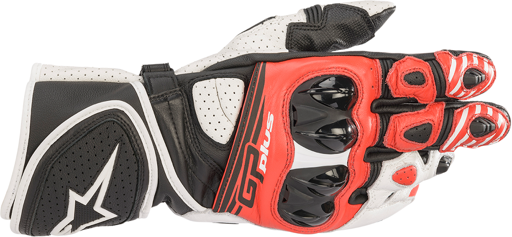 Alpinestars GP Plus R V2 BWR Leather Racing Gloves – Black/White/Red