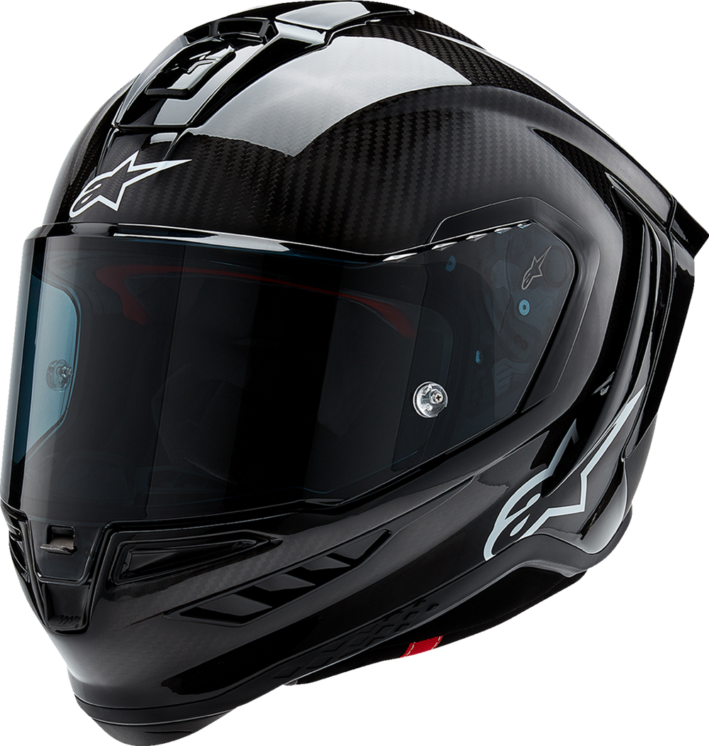 Alpinestars Supertech R10 Solid Helmet – Black Carbon Matte & Gloss
