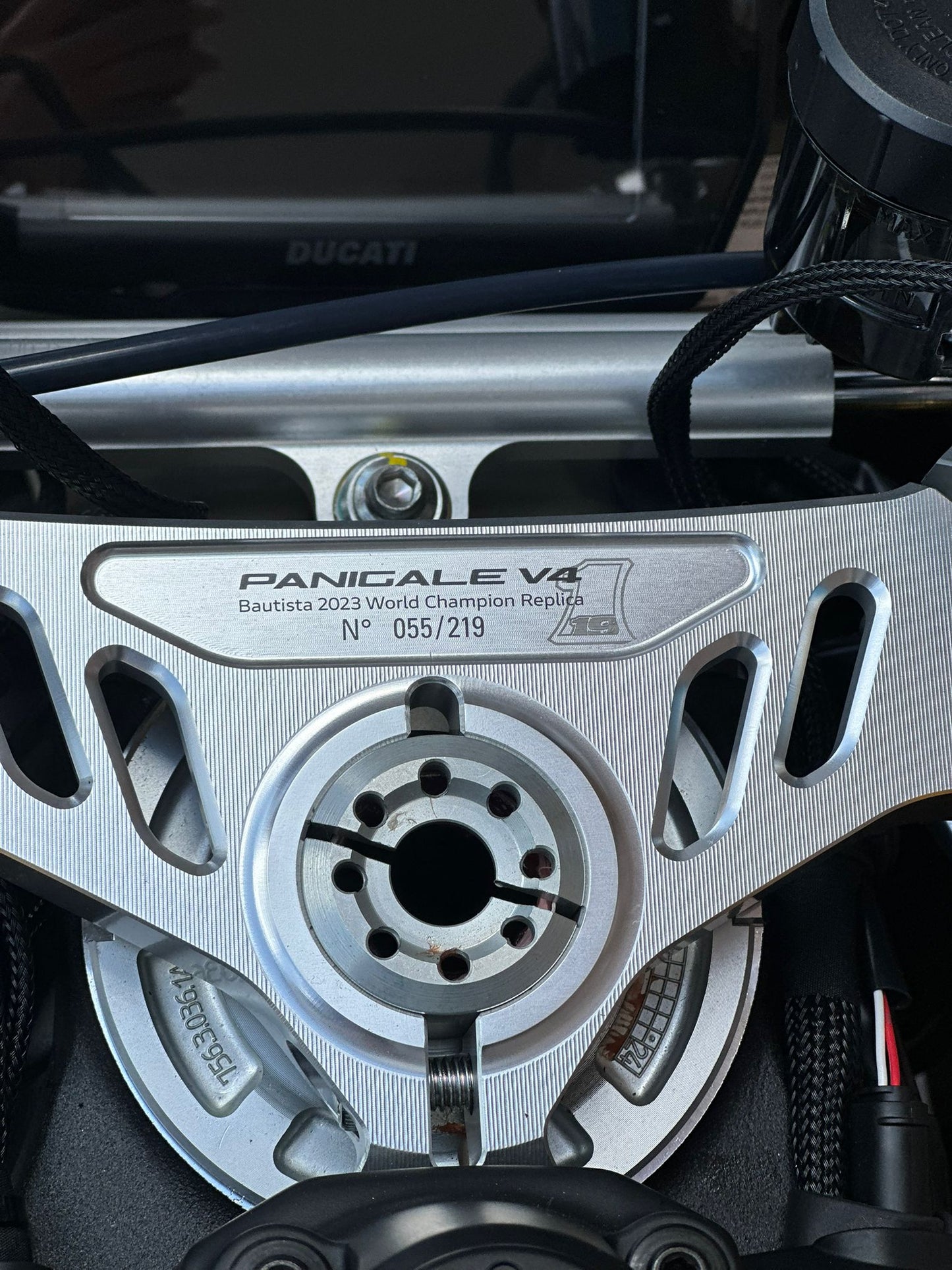 
                  
                    Rear suspension and swingarm on 2024 Panigale V4 replica
                  
                