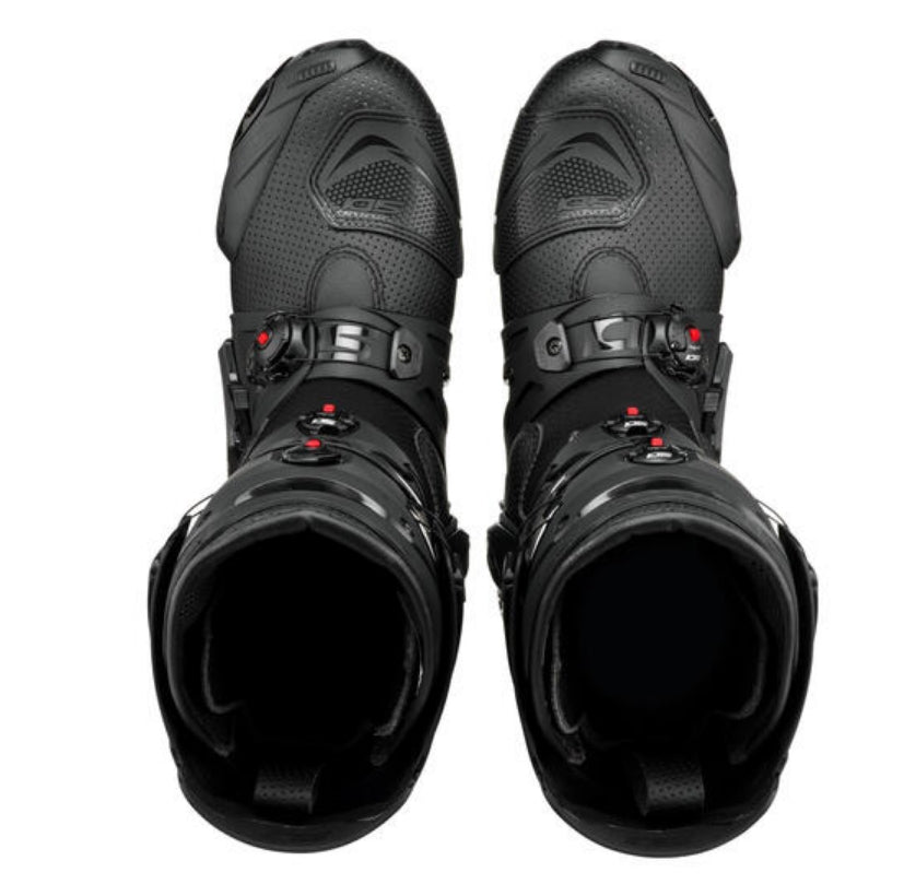 
                  
                    Sidi Rex Air Perforated Sport Motorcycle Boots – Black/Red (Unisex)
                  
                