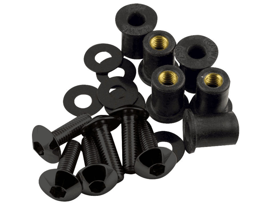 Pro-Bolt Aluminum Screen Bolt (9/ea) (Black) (Ducati)