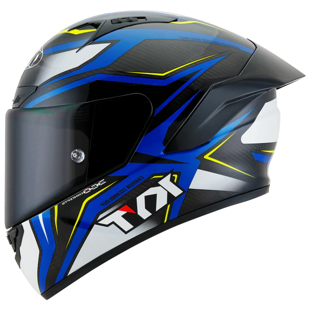 KYT NZ-Race Carbon- Carbon Stride Blue/White