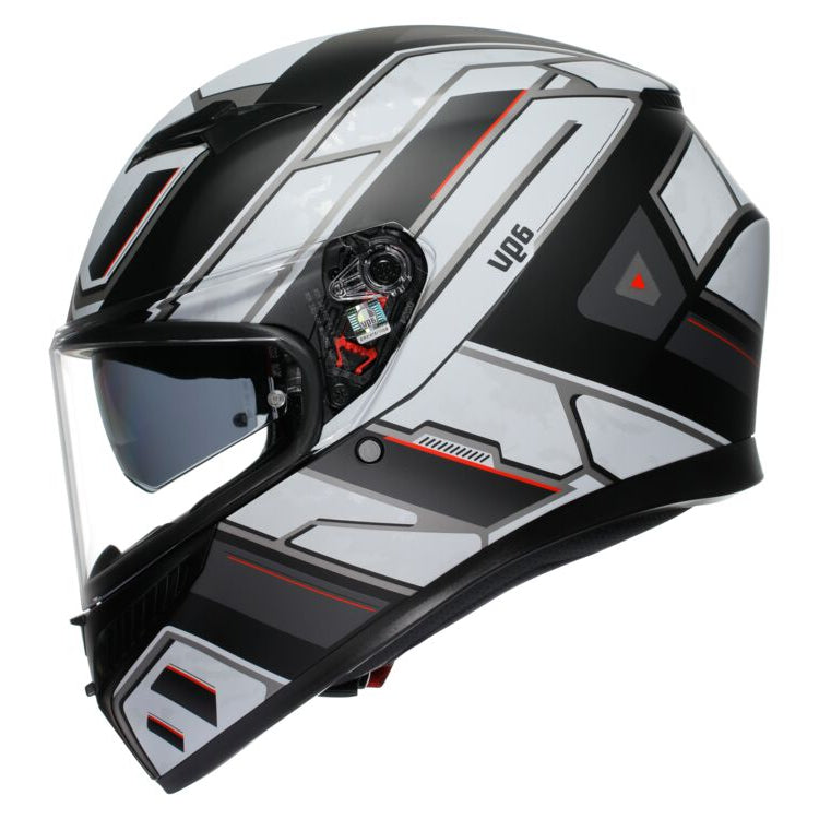 AGV K3 RIVIA MATTE BLACK/WHITE HELMET