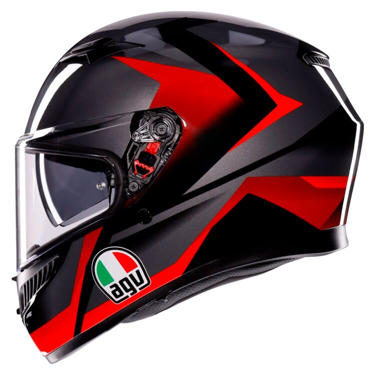 AGV K3 Striga Helmet – Matte Black/Grey/Red