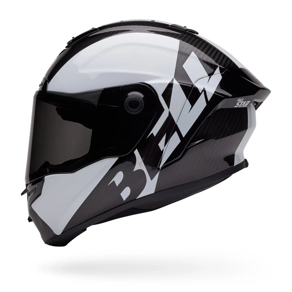 Bell Race Star DLX Flex Helmet-Offset Gloss Black/White