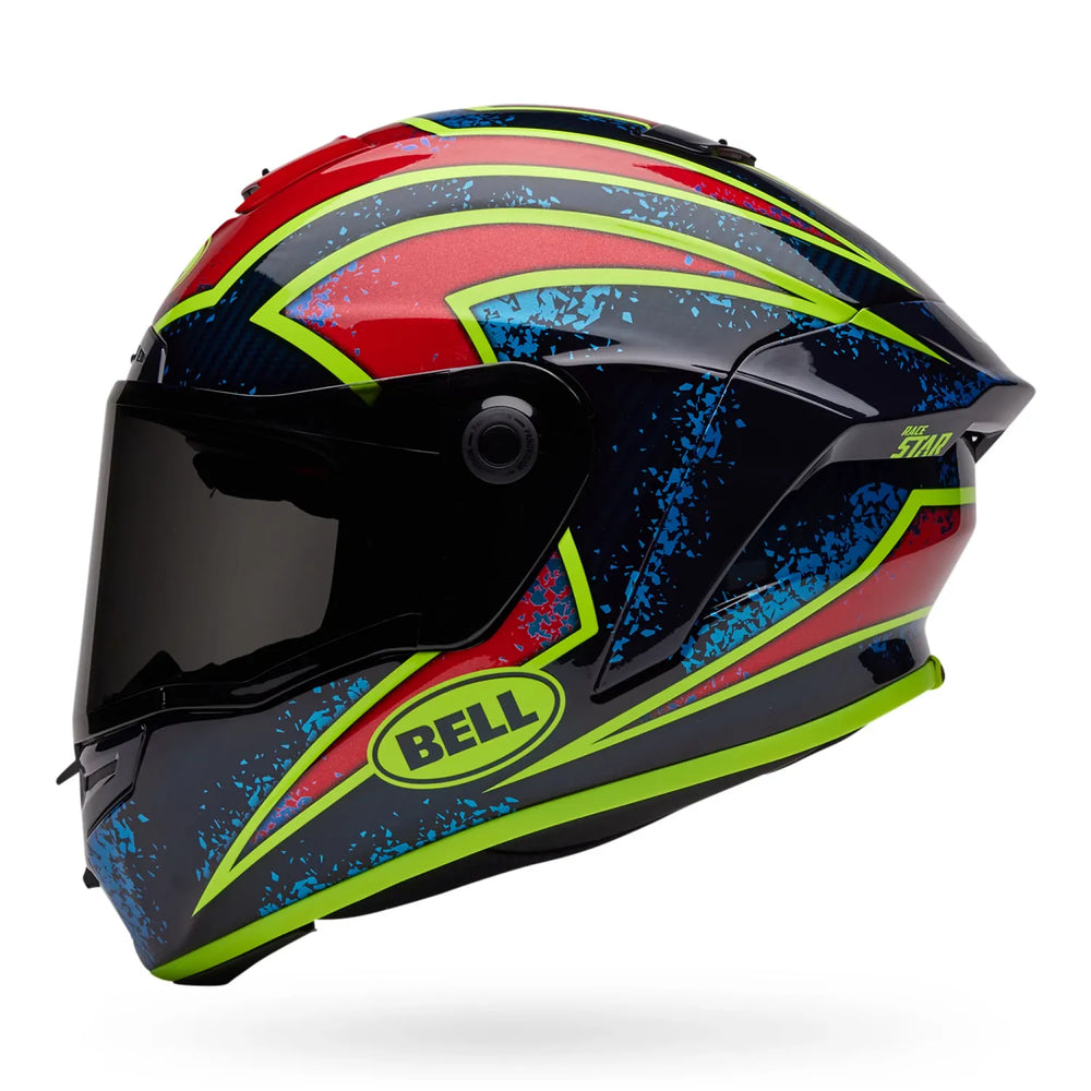 Bell Race Star DLX Flex Helmet- Xenon Gloss Blue/Retina