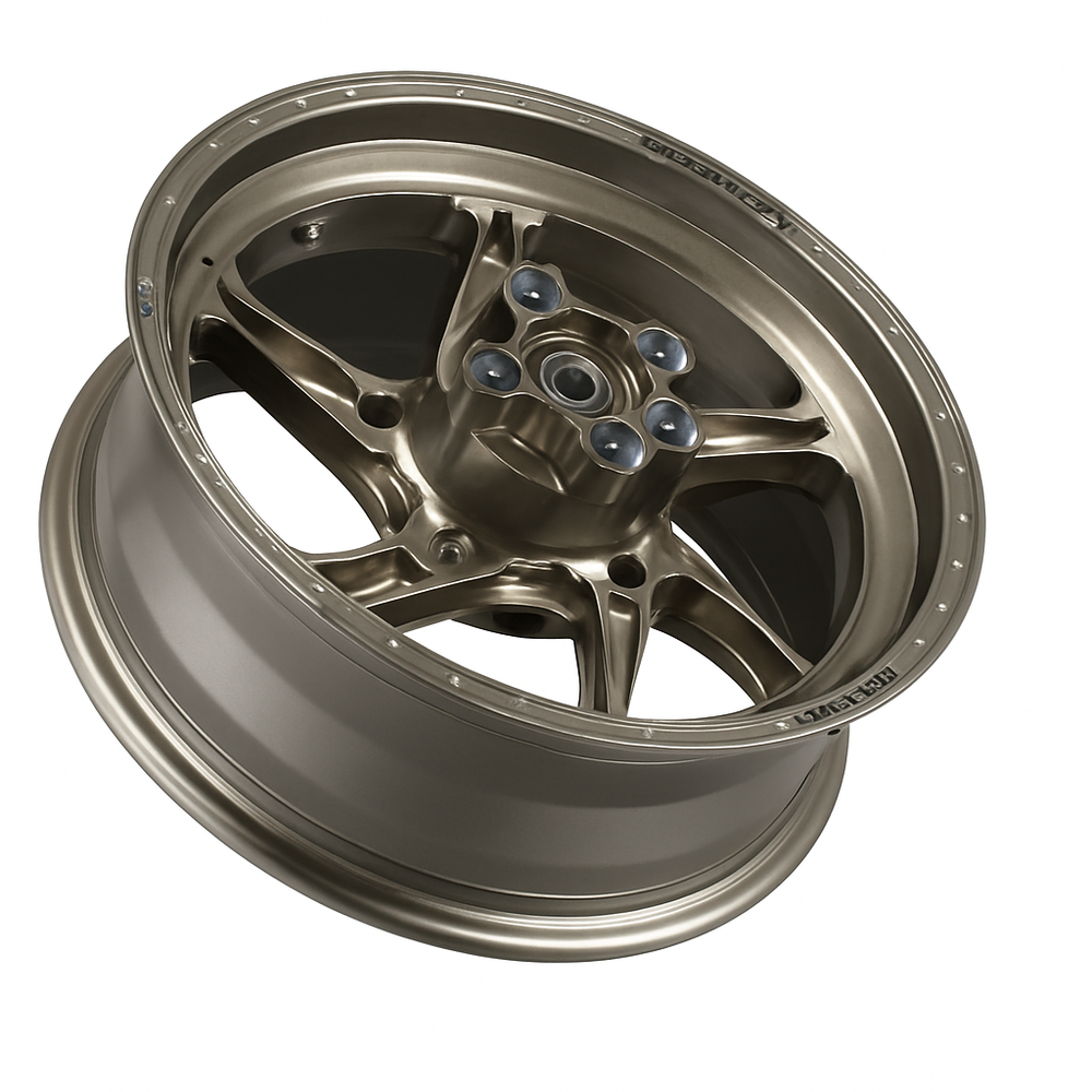 OZ Racing - GASS Aluminum 6 Spoke Rear Wheel - Titanium - Suzuki GSXR1000 (2017-2022) - H6235SU6001T