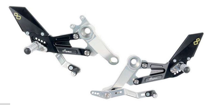 Lightech - Fixed Footpegs - Aprilia RS660 (2020-2025) - Standard / Reverse Shift - FTRAP007