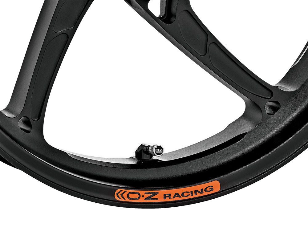 
                  
                    OZ Racing PIEGA R Aluminum 5 Spoke Wheel Set - Matte Black - DUCATI V4 2025 Track Use Only
                  
                