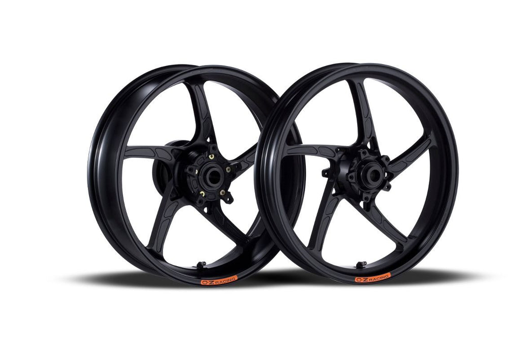 OZ Racing - PIEGA Aluminum 5 Spoke SET - Gloss Black - Aprilia RSV4/ Tuono