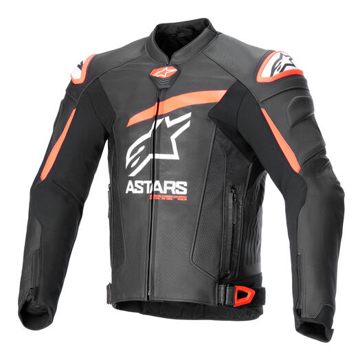 ALPINESTARS GP Plus R v4 Airflow Leather Jacket - Black/Red Fluo/White