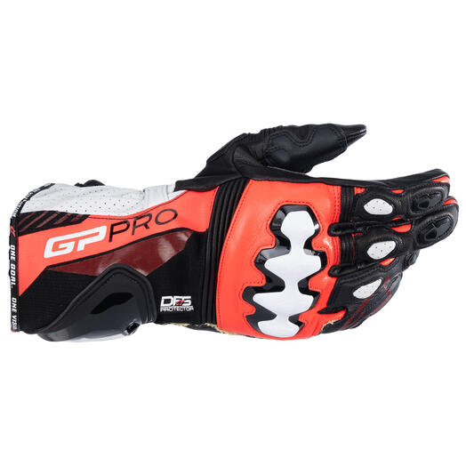 ALPINESTARS GP Pro RS4 Gloves - Black/Red Fluo/White
