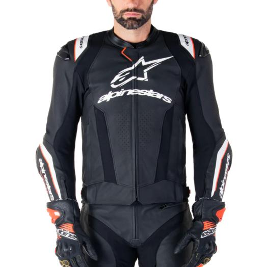 ALPINESTARS Missile V3 Ignition Leather Jacket- Black/White