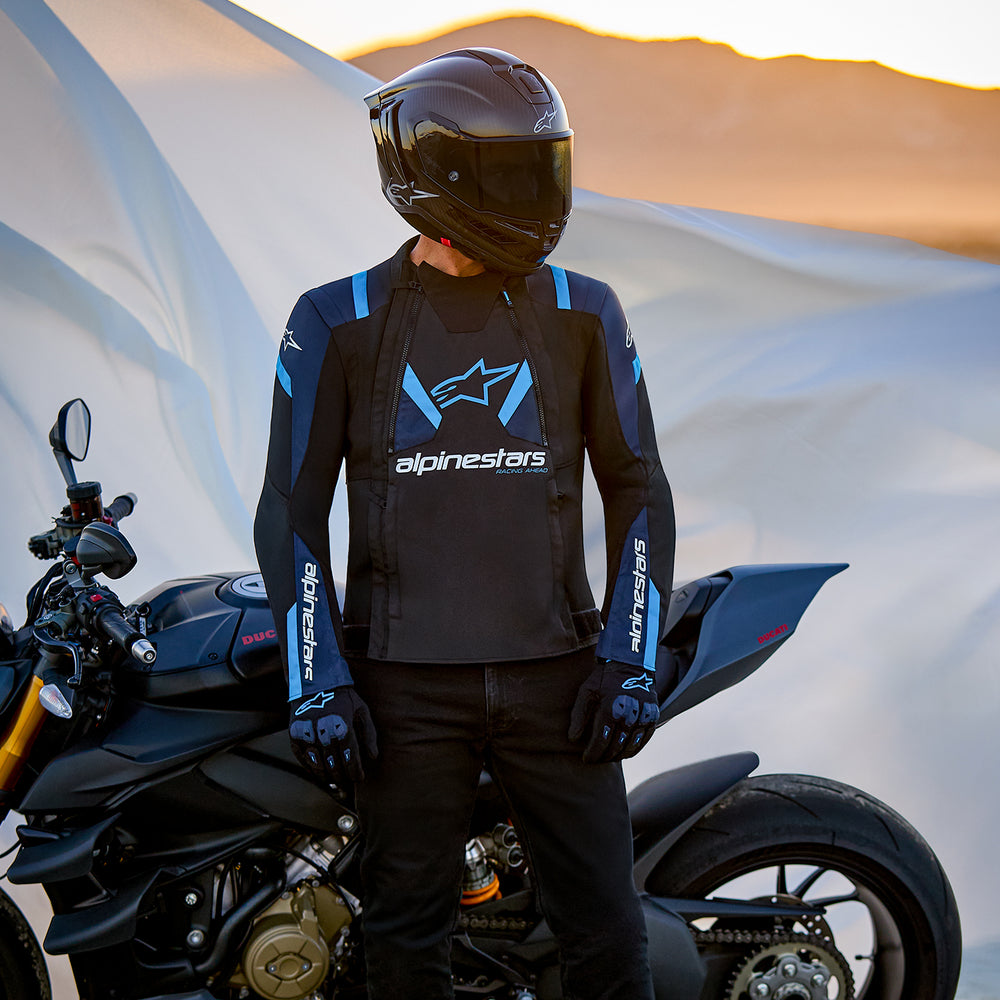 
                  
                    ALPINESTARS T-Stunt Air Jacket- Black/Dark Blue/Blithe Blue
                  
                